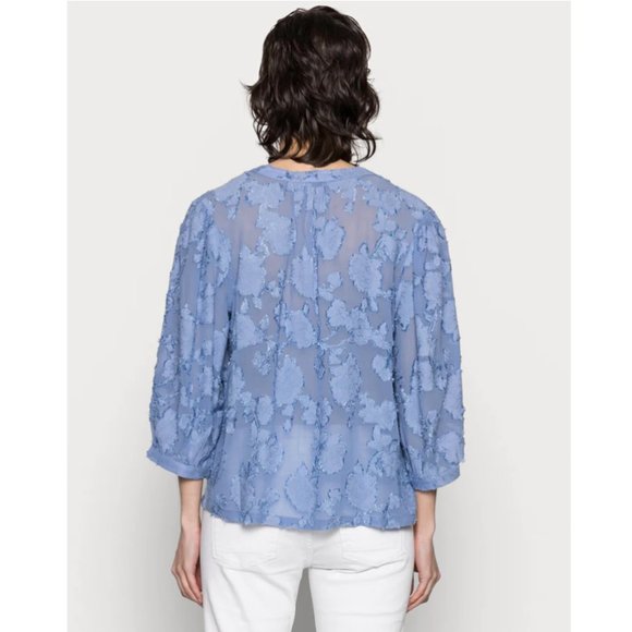 Part Two blue floral Heidrun blouse - Picture 3 of 10